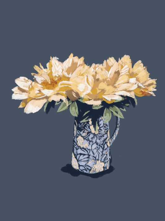 PRINT 'YELLOW FLOWERS IN A BLUE VASE'